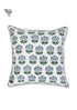 20s Cotton Cushion Cover in Floral Block Print